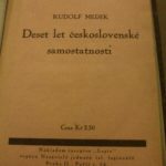 MEDEK, Rudolf. Deset let československé samostatnosti. 